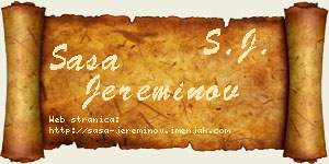 Saša Jereminov vizit kartica